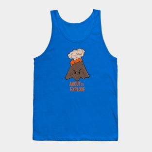 Cute Angry Volcano -  About to explode - Tank Top